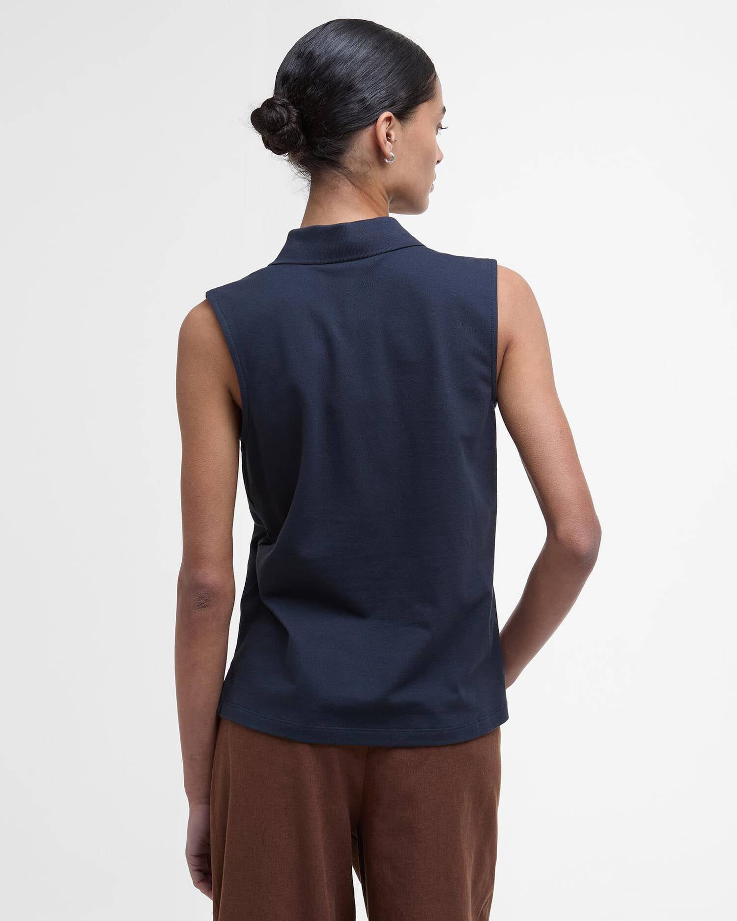 Barbour Bowford Sleeveless Polo Top Ss26 Midlayers (Navy) - Image 3