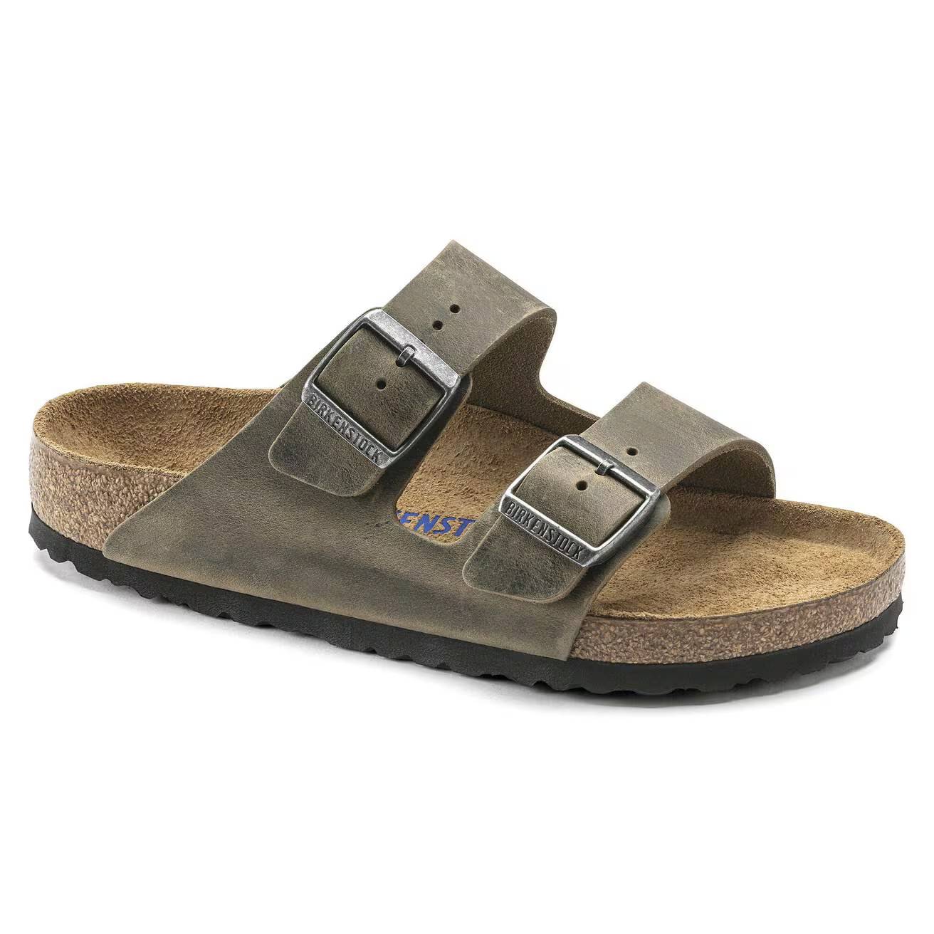 Birkenstock Arizona SFB faded khaki, Oiled Leather - Calz. S