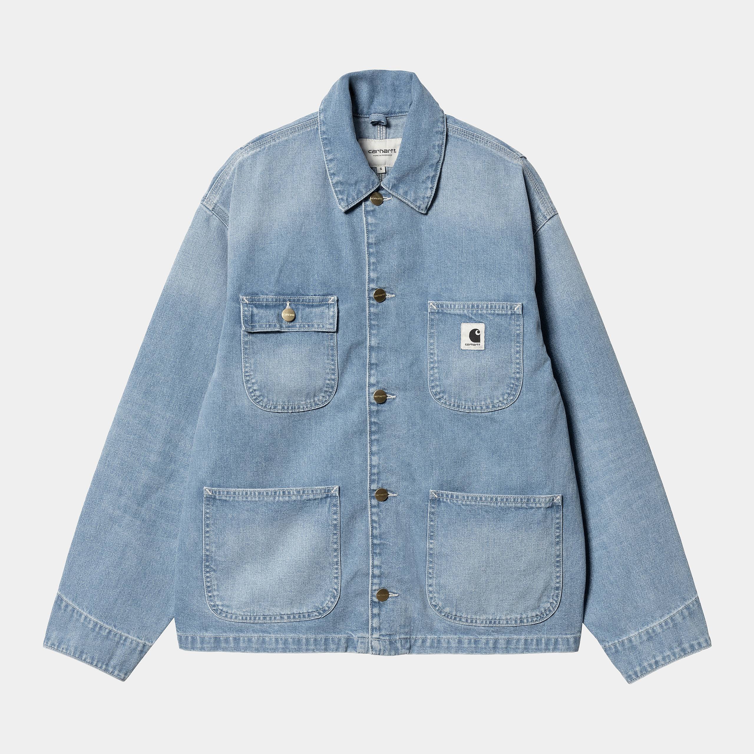 Carhartt WIP W' OG Michigan Coat 100% Cotton 'Norco' Denim, 11.25 oz (Blue Light True) - Image 5