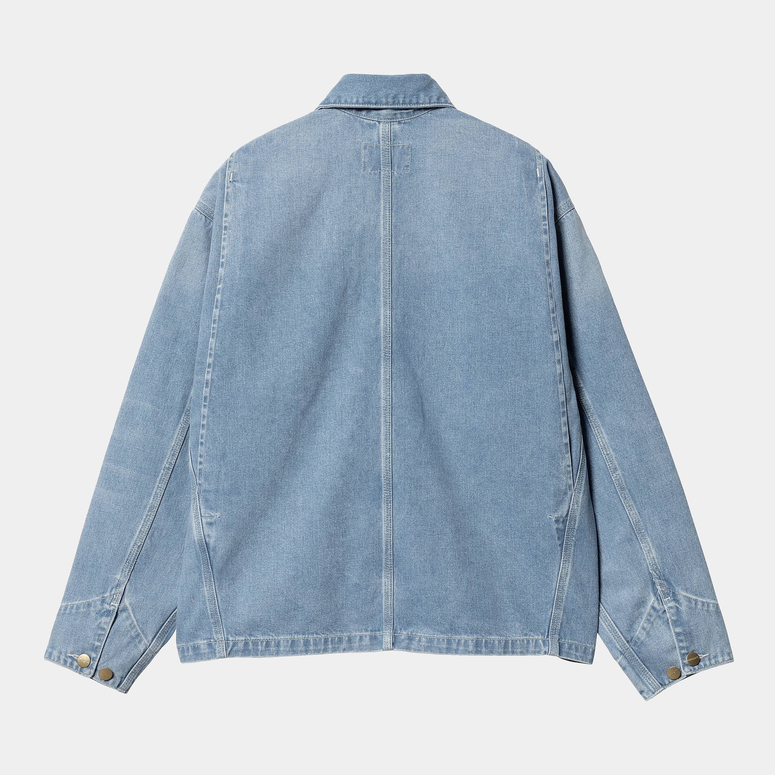 Carhartt WIP W' OG Michigan Coat 100% Cotton 'Norco' Denim, 11.25 oz (Blue Light True) - Image 6