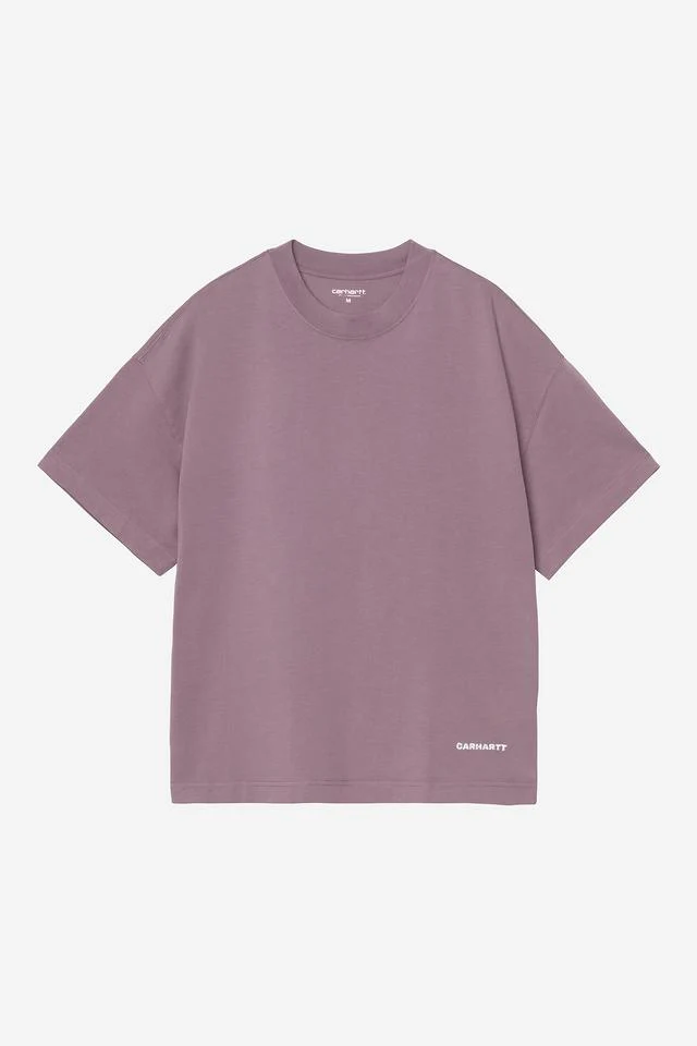 Carhartt WIP S/S Link Script T-Shirt 100% Organic Cotton Single Jersey, 230 g/m² (Phlox / White)