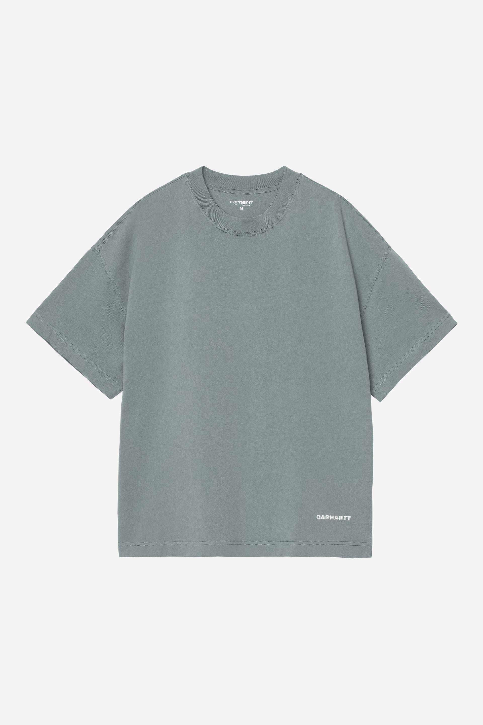 Carhartt WIP S/S Link Script T-Shirt 100% Organic Cotton Single Jersey, 230 g/m² (Velvet Green / White)