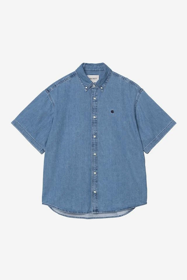 Carhartt WIP S/S Lucas Shirt Cotton Denim, 8.5 oz (Blue stone washed)