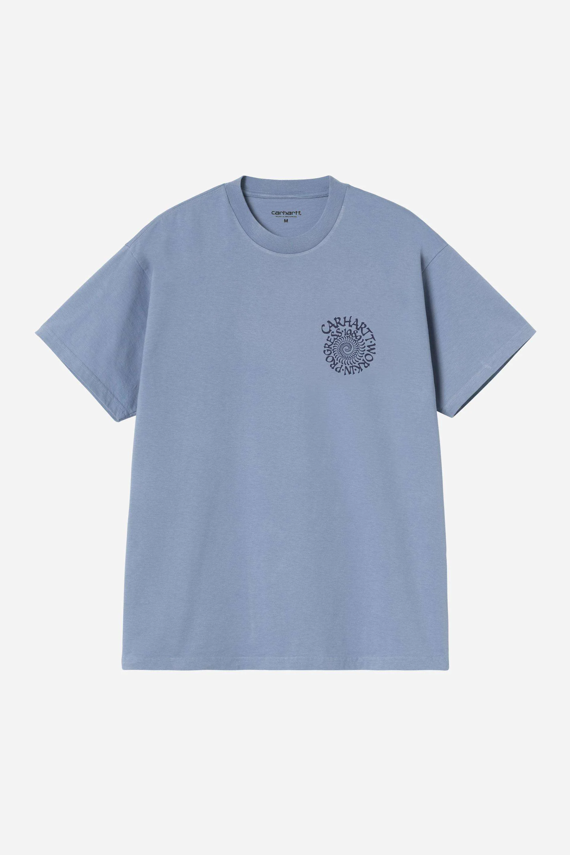 Carhartt WIP S/S Spirals T-Shirt Organic Cotton Single Jersey, 200 g/m² (Gentle Blue)