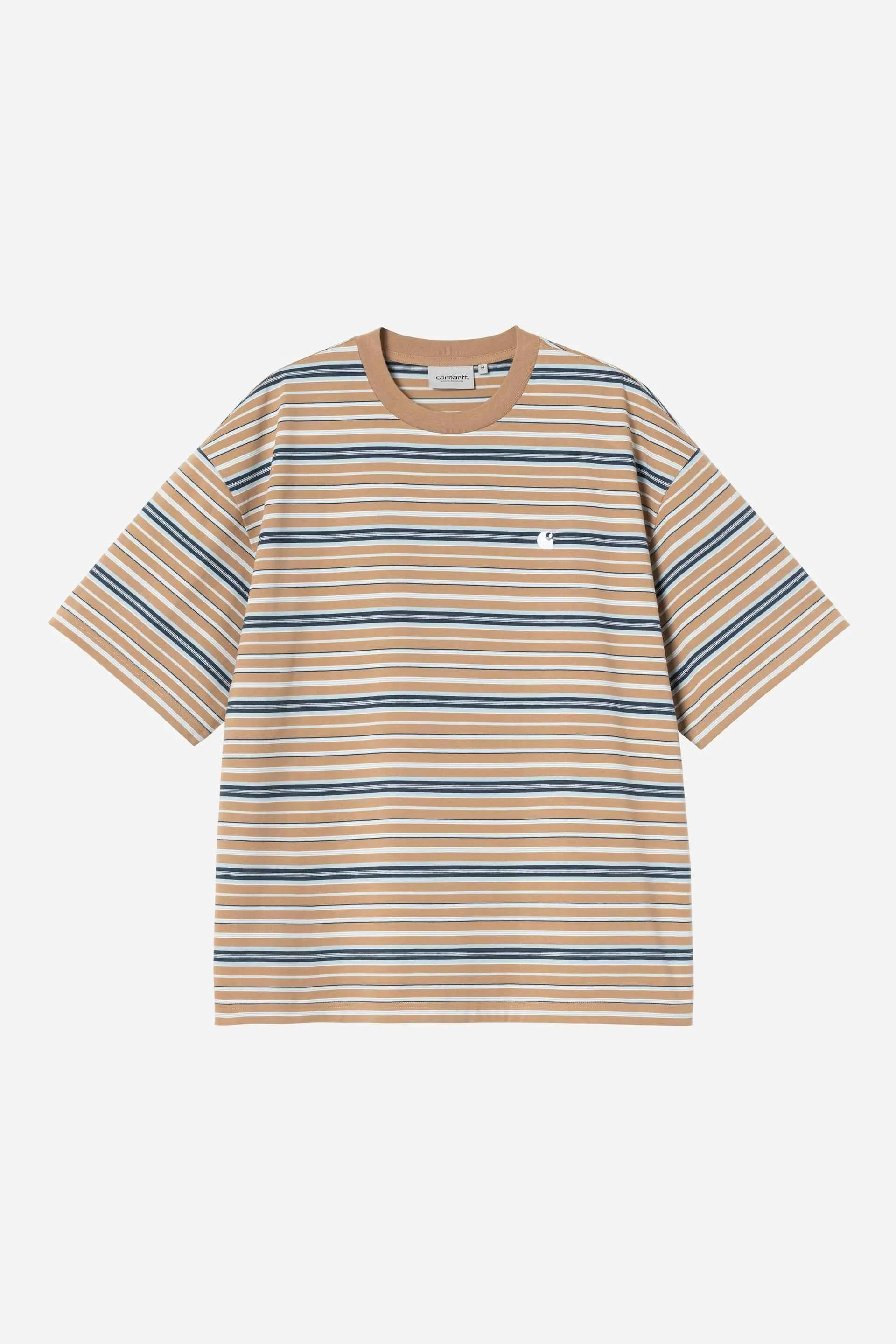 Carhartt WIP S/S Zane T-Shirt Cotton Single Jersey, 190 g/m² (Zane Stripe, Peanut)