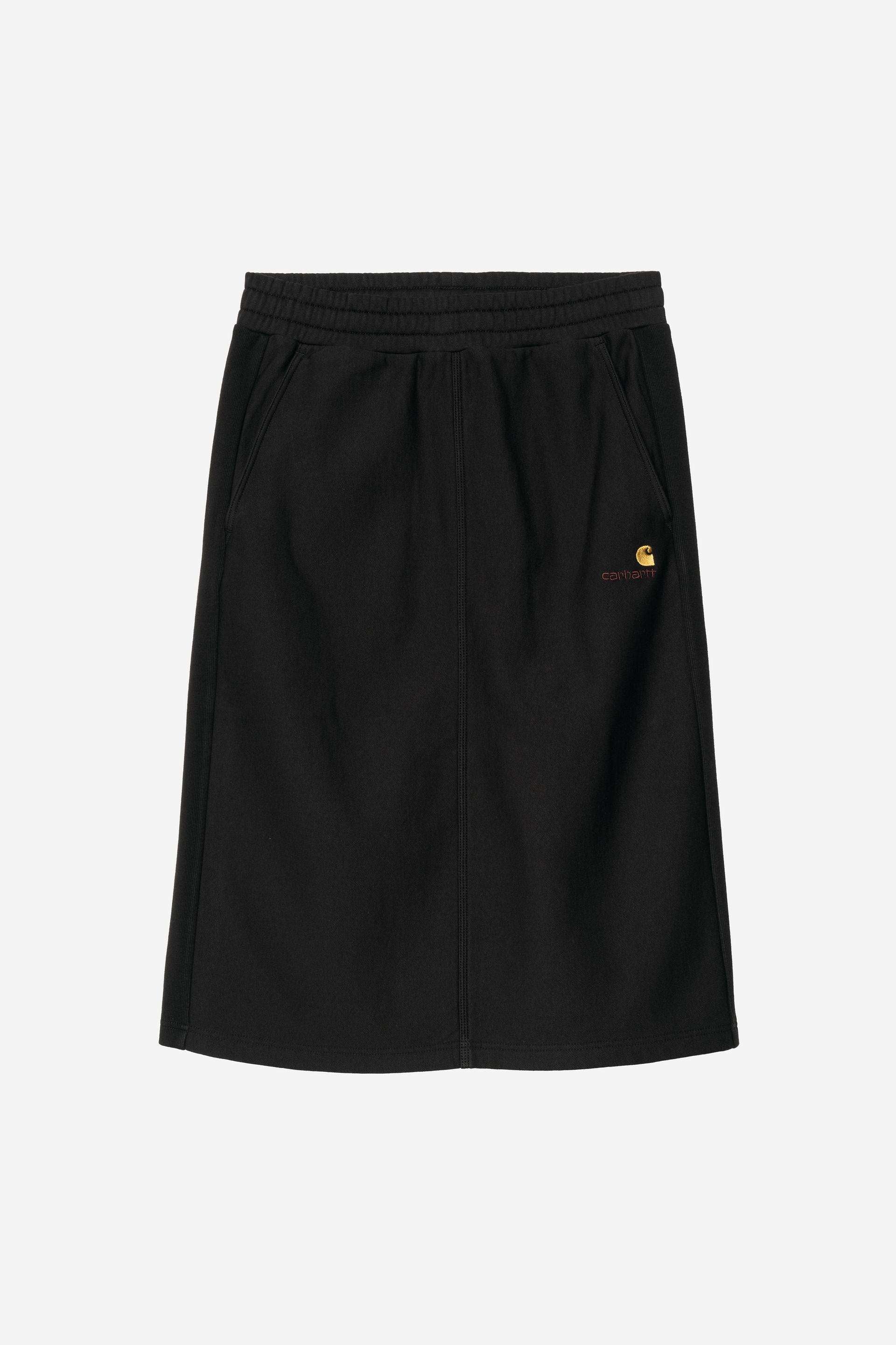 Carhartt WIP W' American Script Sweat Skirt Cotton/Polyester Sweat, 340 g/m² (Black)