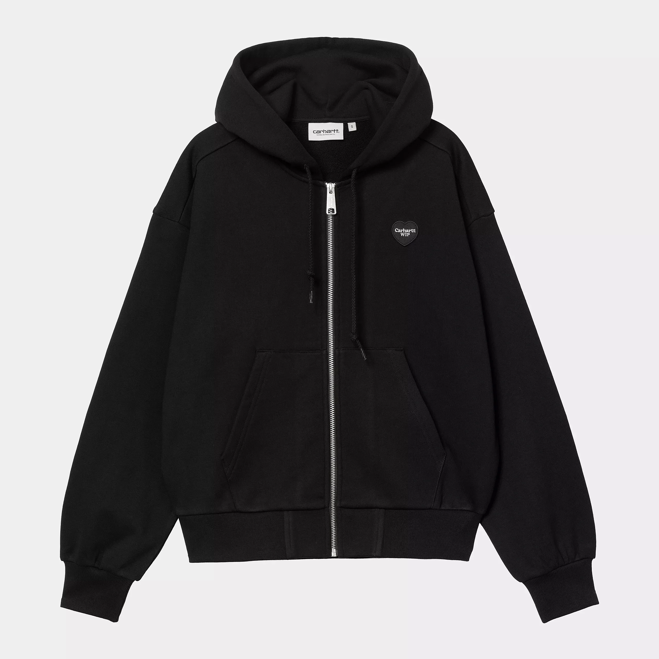 Carhartt WIP W' Hooded Heart II Hartt Jacket Cotton Sweat, 420 g/m² (Black)