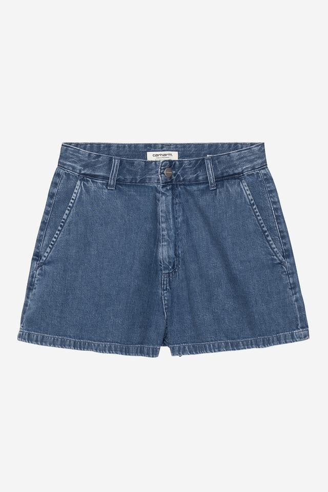 Carhartt WIP W' Lova Short Cotton Denim, 8.5 oz (Blue stone washed) - Image 2
