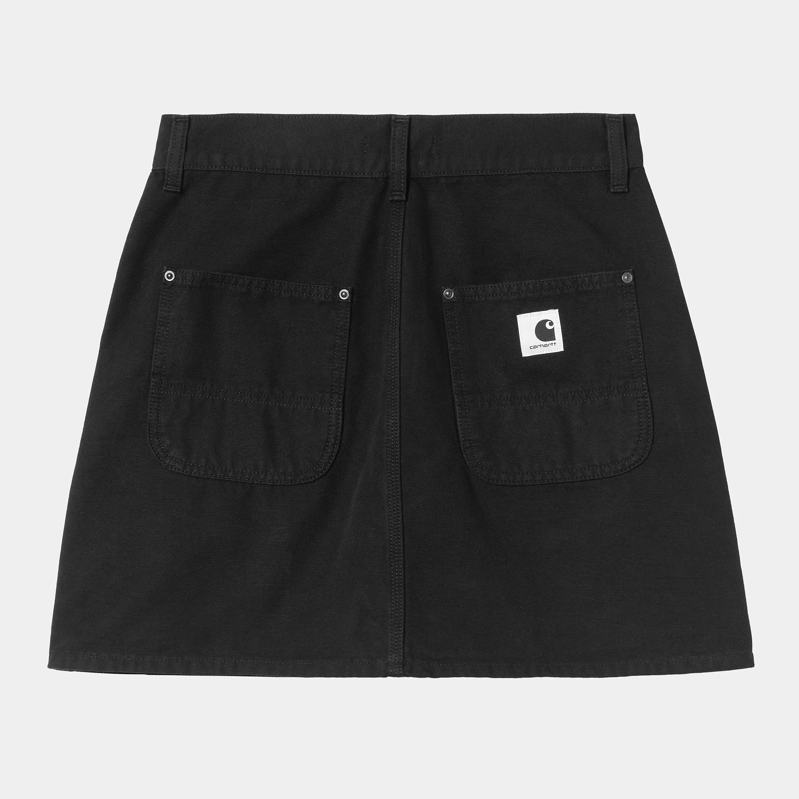 Carhartt WIP W' Maeve Double Knee Skirt 100% Cotton 'Hubbard' Canvas, 9 oz (Black stone washed)