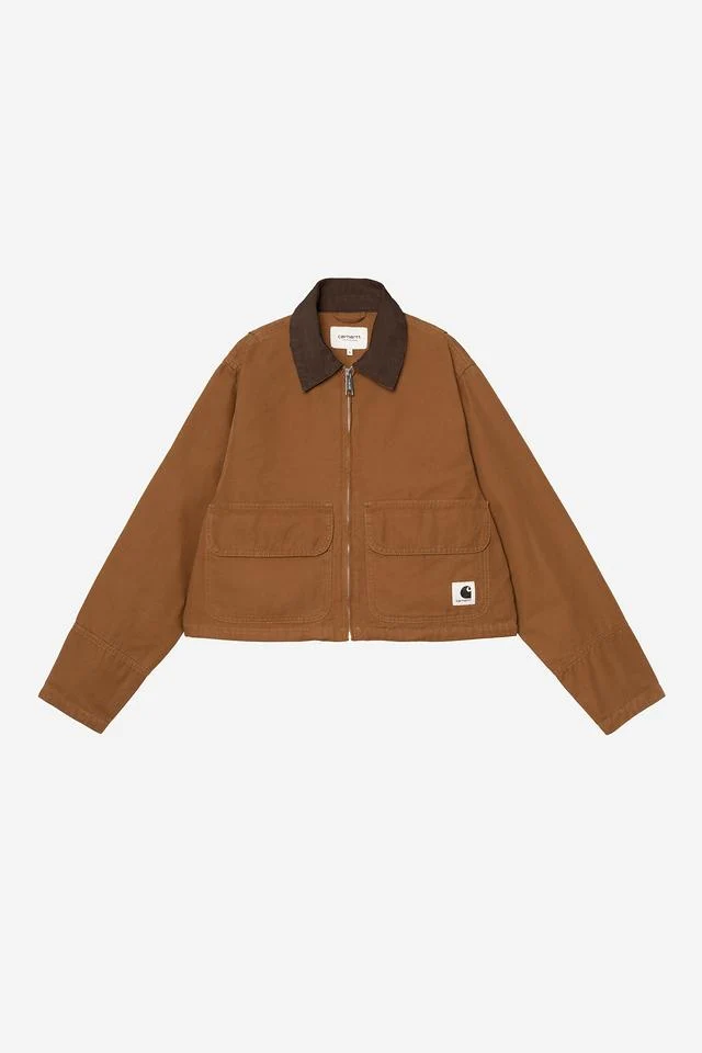 Carhartt WIP W' Prescott Jacket 100% Cotton 'Hubbard' Canvas, 9 oz (Hamilton Brown / Tobacco garment dyed)