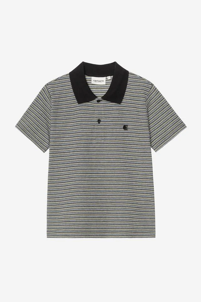 Carhartt WIP W' S/S Dion Polo Cotton Waffle, 230 g/m² (Dion Stripe, Icaria)