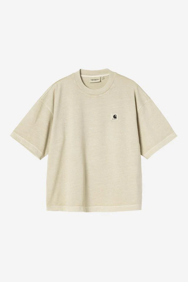 Carhartt WIP W' S/S Nelson T-Shirt Organic Cotton Single Jersey, 165 g/m² (Stone garment dyed)