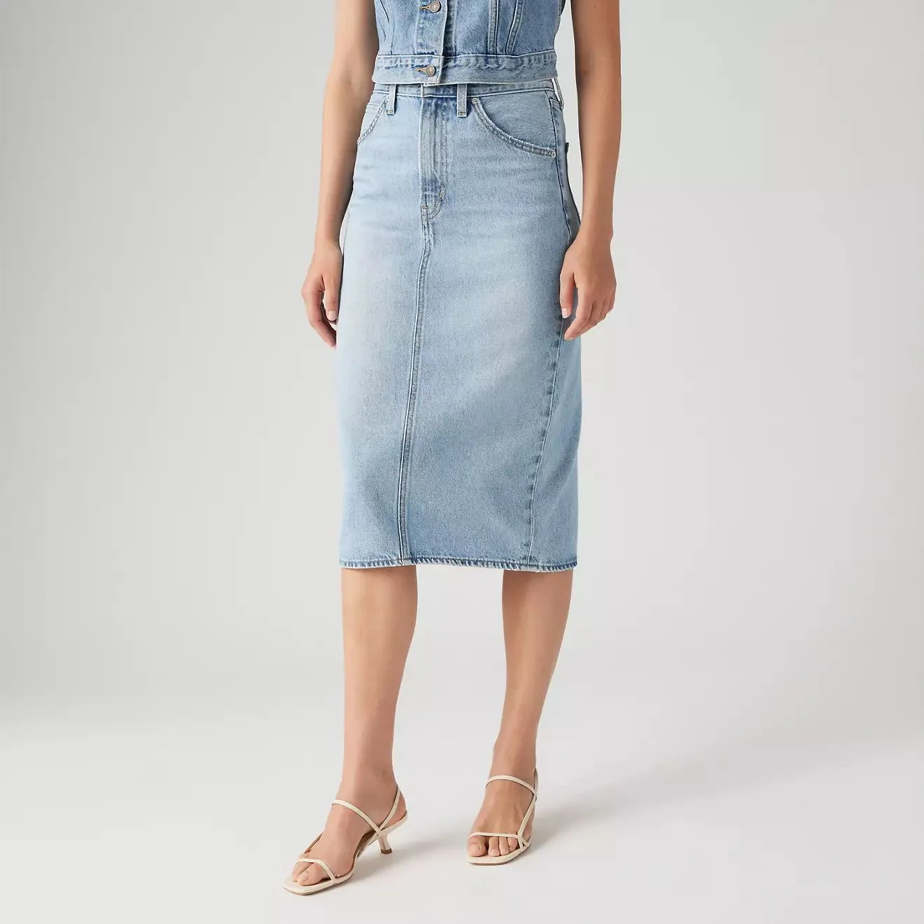 Levi's Hr Back Slit Skirt (Riveting Clean Hem) - Image 3