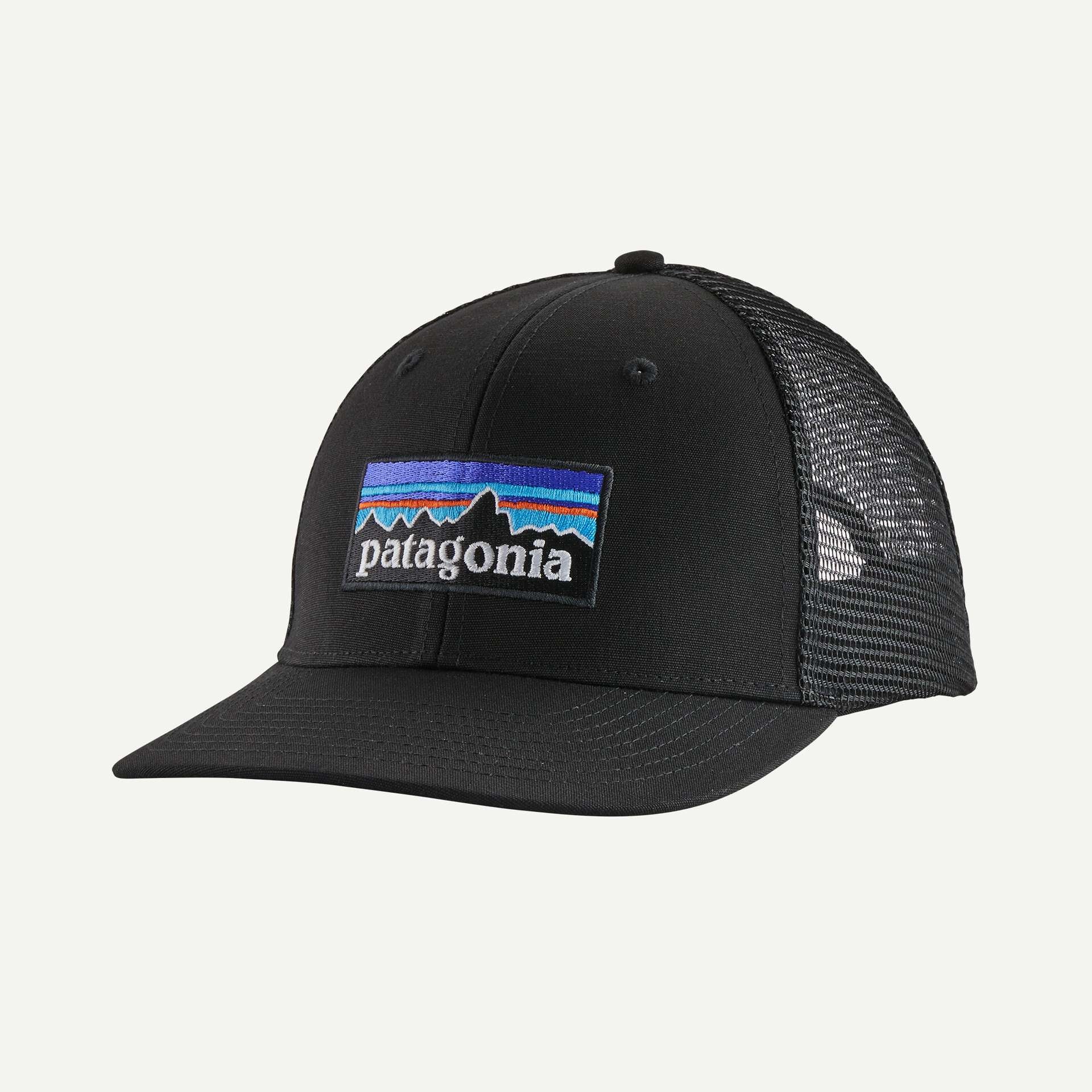 Patagonia P-6 Logo LoPro Trucker Hat (Black)