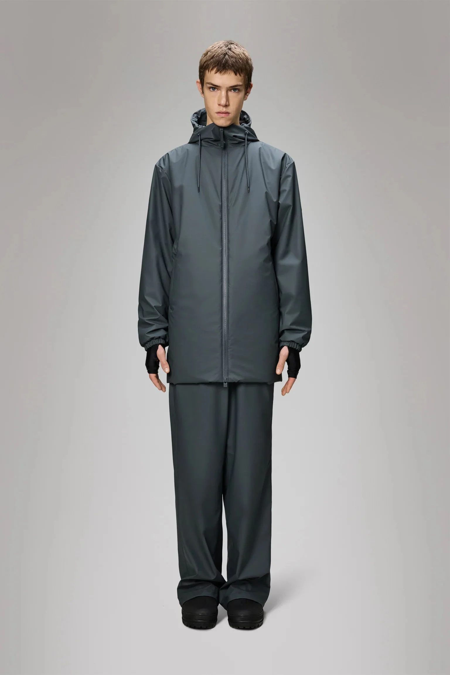 Rains Lohja Long Jacket W3T2 (Lagoon) - Image 2