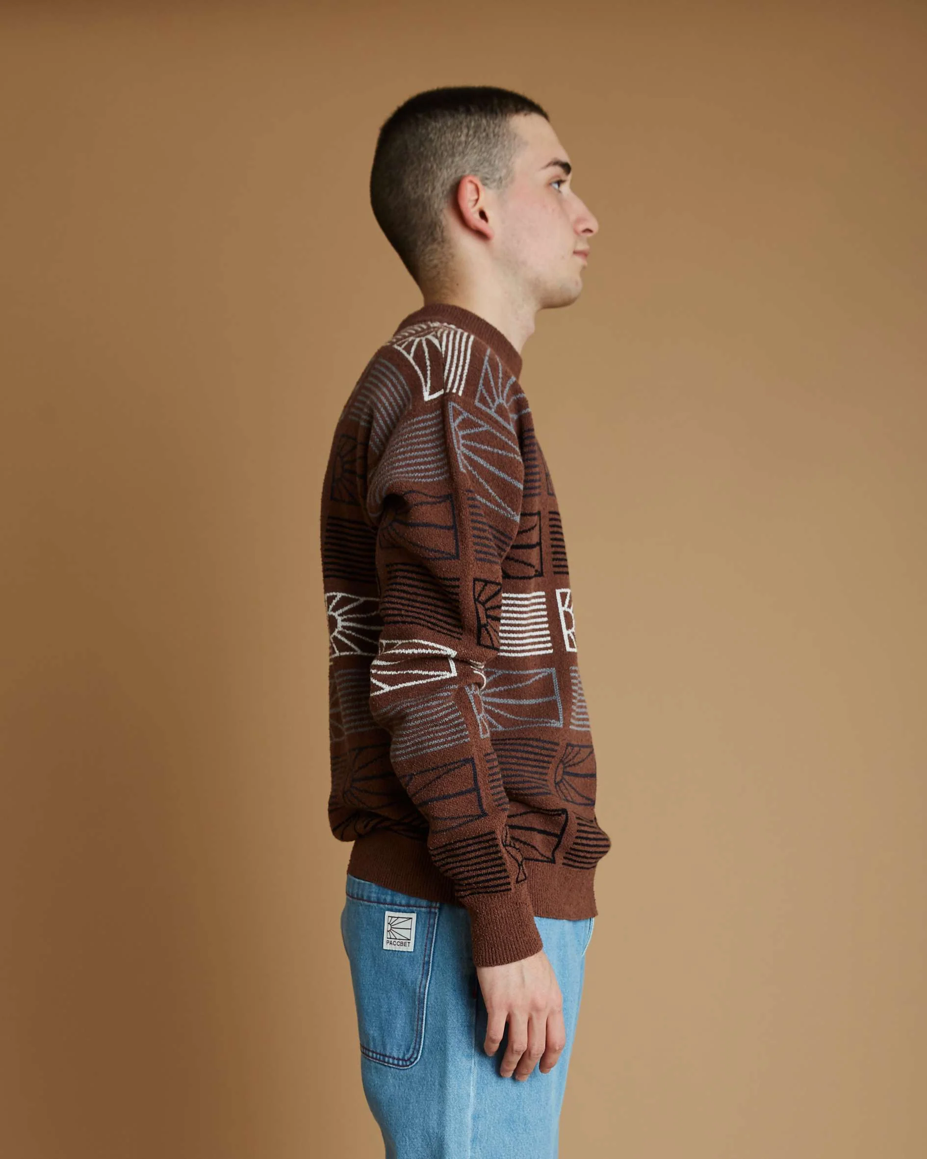 Rassvet Logo Sweater Knit (Brown) - Image 2