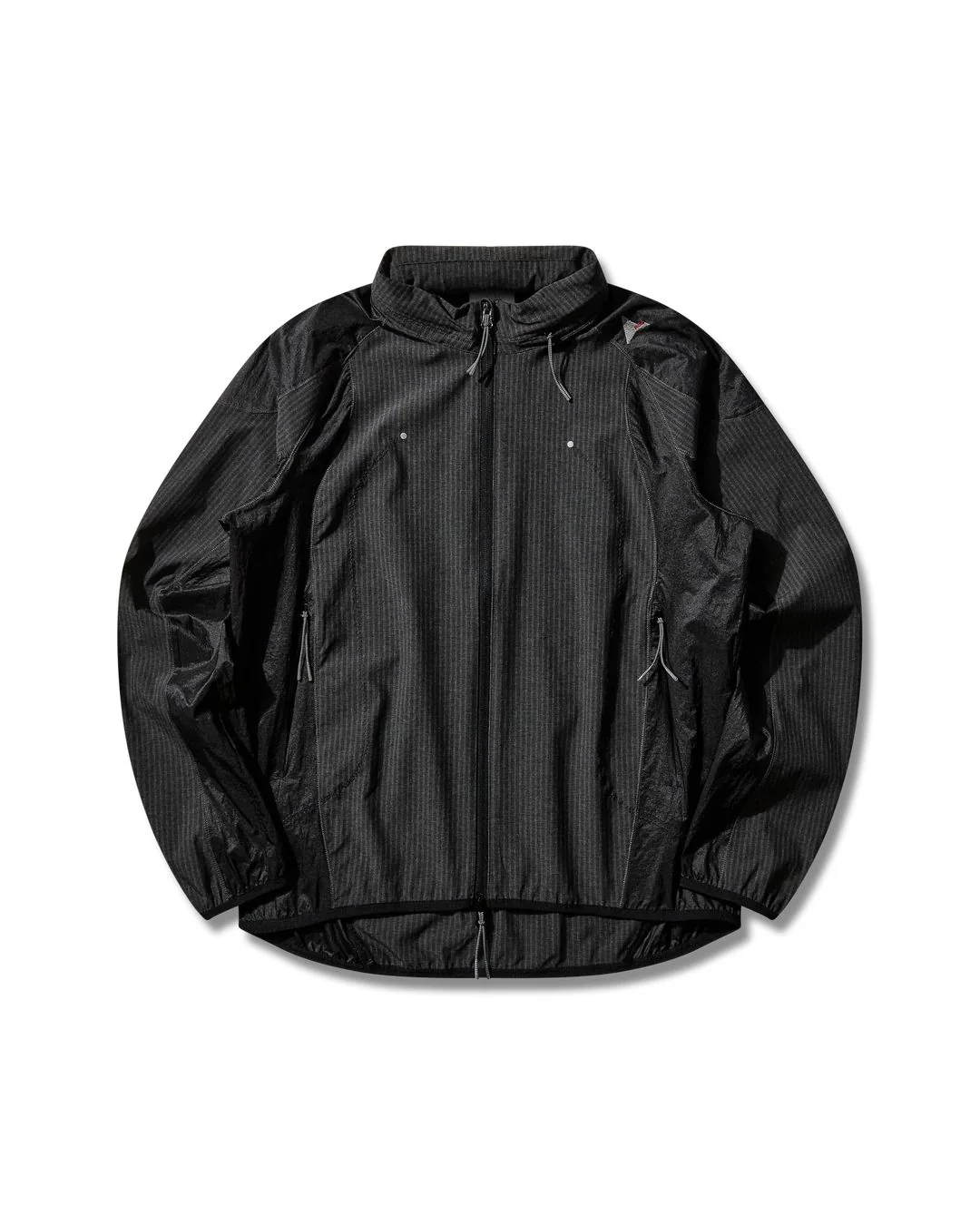 ROA Numb Pinstriped Hooded Wind Jacket (Black)