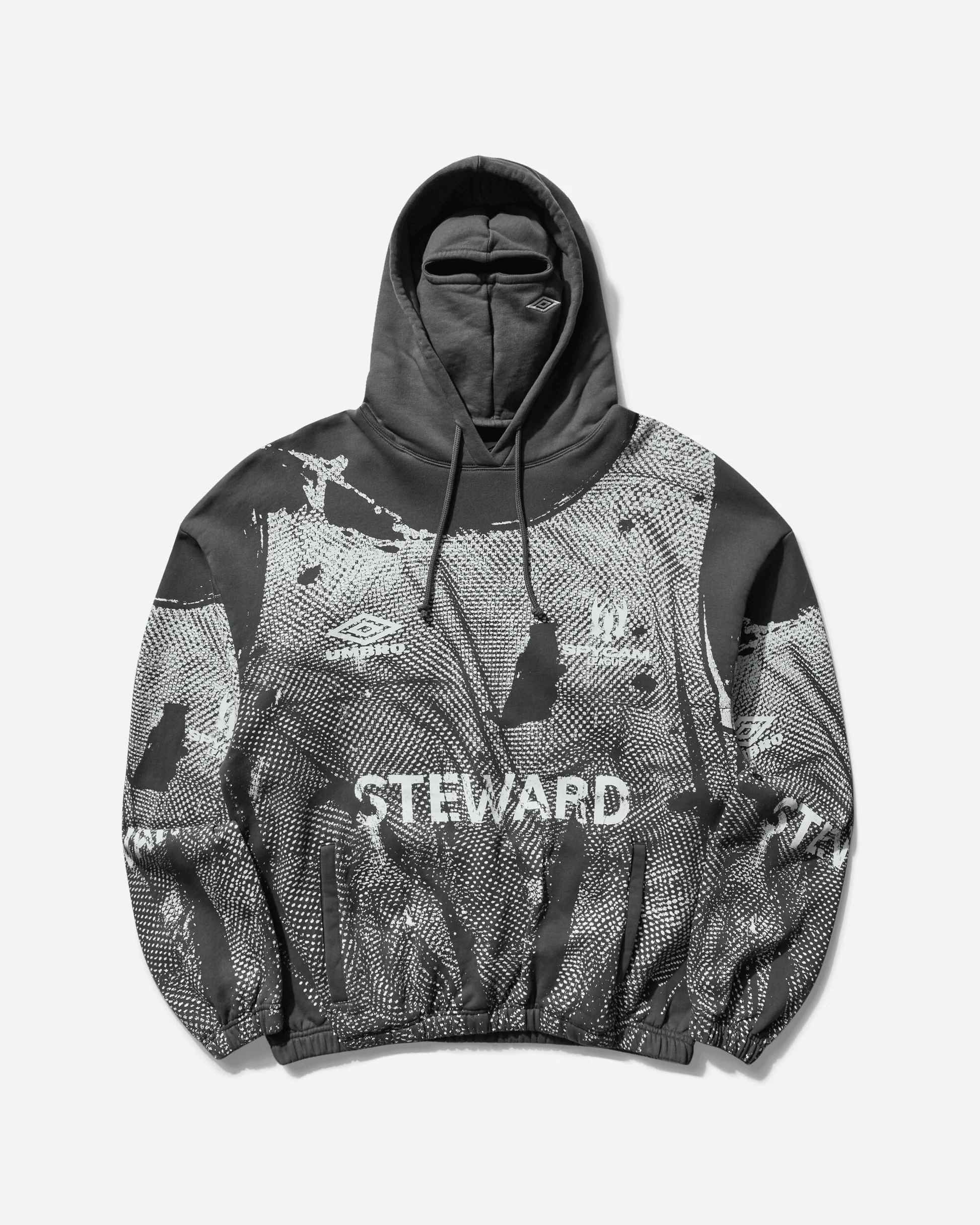 Umbro Steward Vest Masked Hoodie (Dark Grey)
